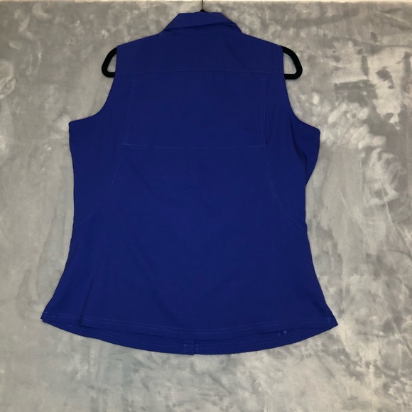 Columbia Omni Shade Sun Protector Sleeveless Button Up Blouse Purple Size Large - Picture 5 of 7